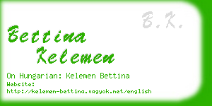 bettina kelemen business card